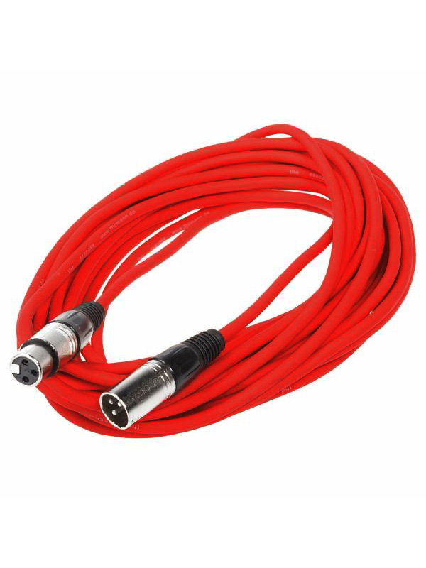 the sssnake XLR 3 pin Male - XLR 3 pin female Cable Red 10M