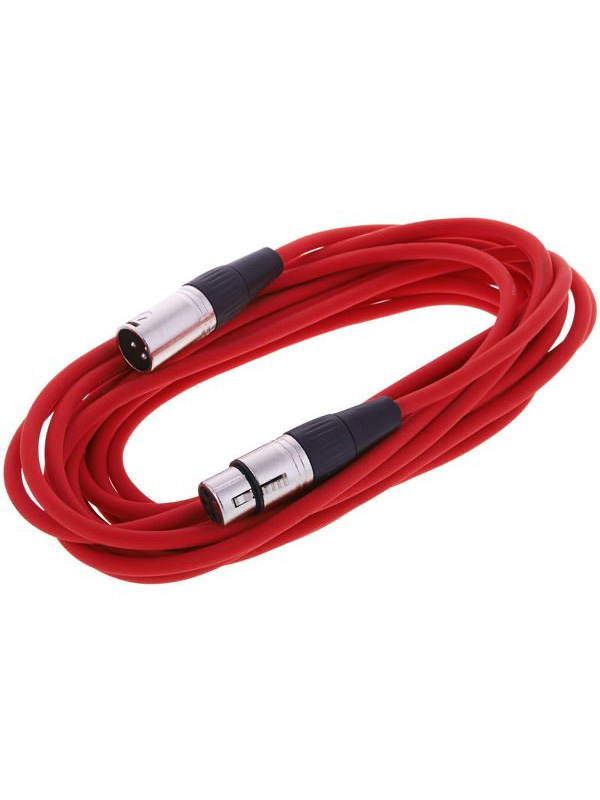 the sssnake XLR 3 pin Male - XLR 3 pin female cable Red 6 M